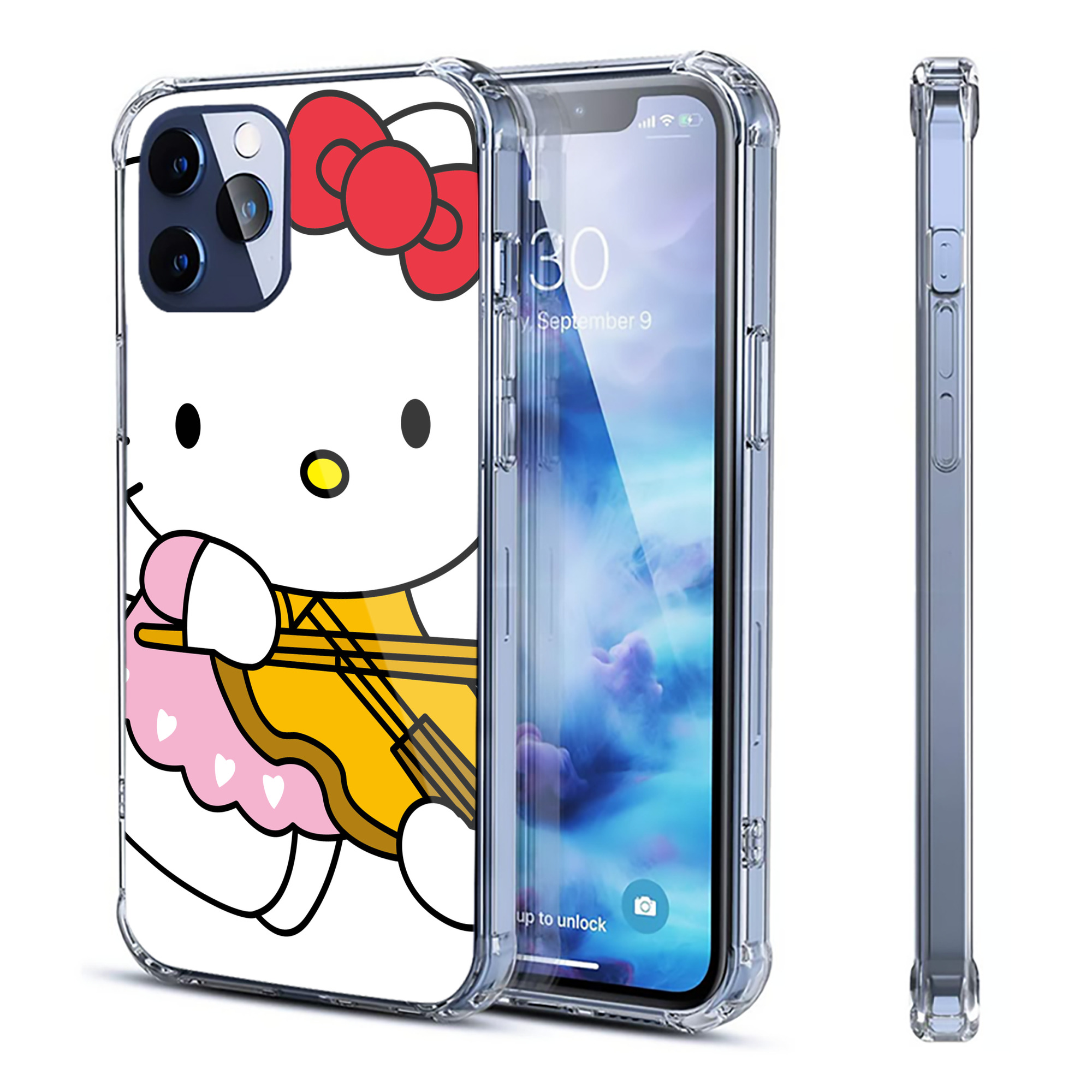 （画像用） Hello Kitty ハローキティ 【iPhone 12シリーズ対応】透明スマホケース（クリアソフトケース）
